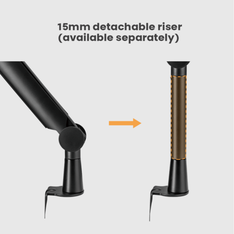 MDS13-1 Soporte de Micrófono Ajustable con Brazo de Tijera para Estudio, Escritorio, Mesa, Micrófono Profesional para Podcasting, Montaje con Brazo de Micrófono