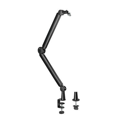 MDS13-1 Soporte de Micrófono Ajustable con Brazo de Tijera para Estudio, Escritorio, Mesa, Micrófono Profesional para Podcasting, Montaje con Brazo de Micrófono