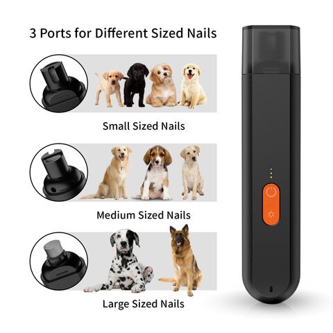 Amolador de Unhas para Cães Profissional Atualizado com Iluminação LED, 3 Velocidades, Recarregável - Cortador de Unhas para Animais de Estimação