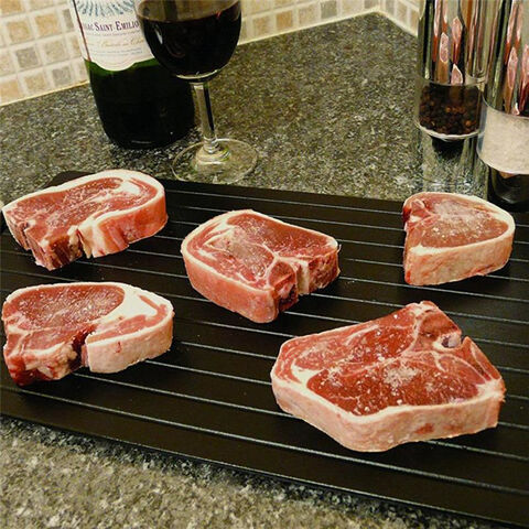 Bandeja de Descongelamento para Carne, Alumínio de Alta Qualidade, Placa para Descongelar Alimentos Congelados Mais Rápido