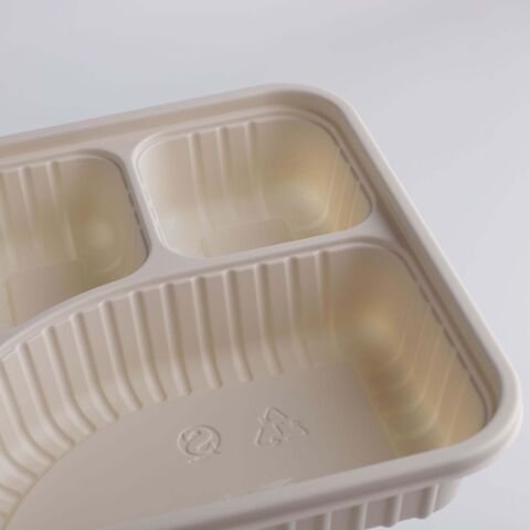 Lunchbox aus Maisstärke, biologisch abbaubar, Einweg - Ideal für Gastronomie und Großhandel