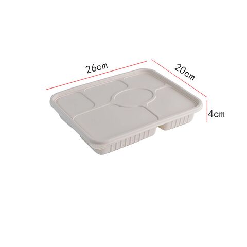 Lunchbox aus Maisstärke, biologisch abbaubar, Einweg - Ideal für Gastronomie und Großhandel