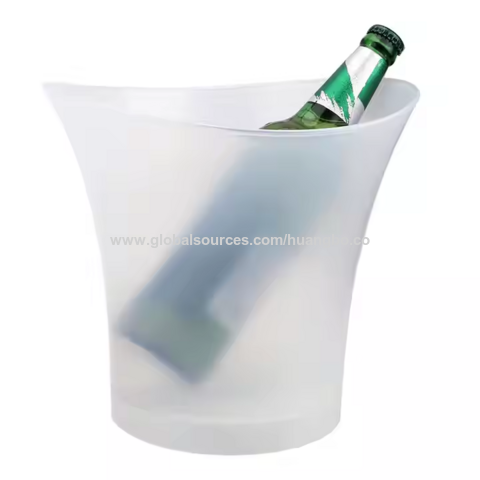 Cubo de Hielo LED de Plástico Impermeable para Bar, Discoteca, Iluminación para Champán, Whisky, Cerveza, Cubos para Fiestas
