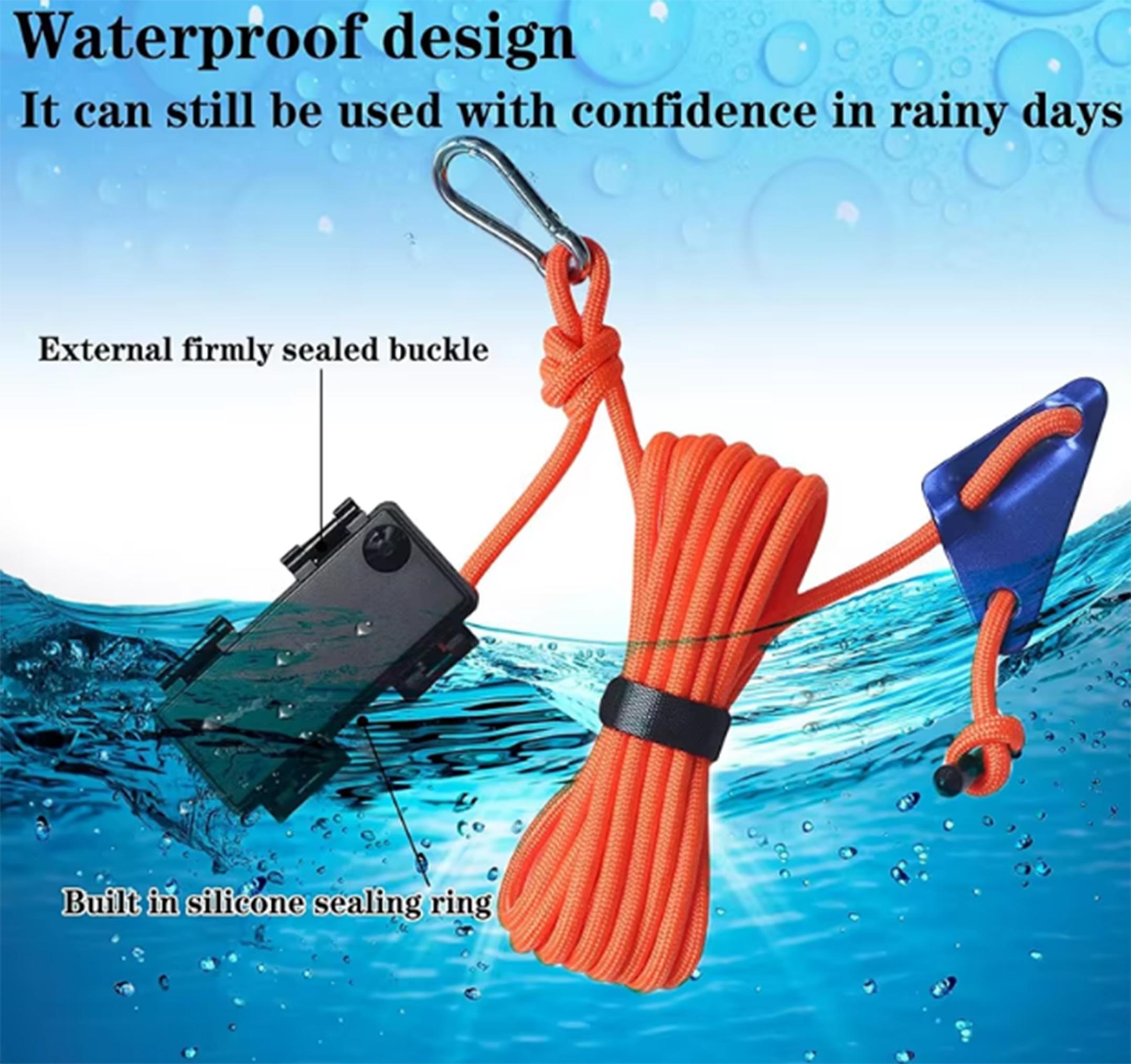 Outdoor Luminescent Windproof Rope Fixed Canopy Light Rope Tent Caution ...