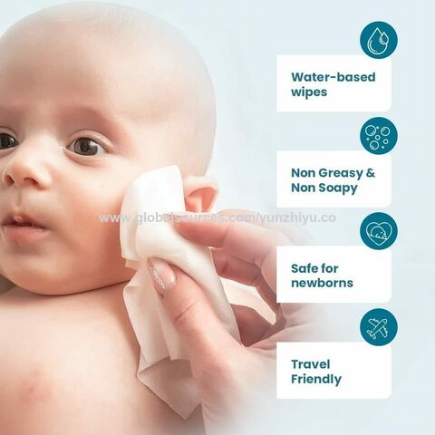 OEM 99% agua pura biodegradable 100% fibra de bambú desechables toallitas de agua para bebés con aloe infundido