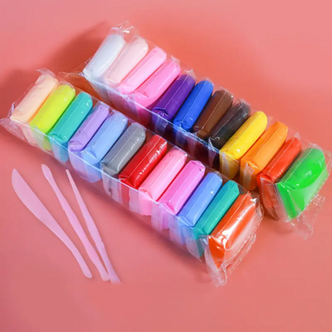 Argile et pâte à modeler en gros, sûre et non toxique pour enfants, argile de couleur pour l'école, 24 couleurs, 12 couleurs, ensemble de jouets pour élèves du primaire
