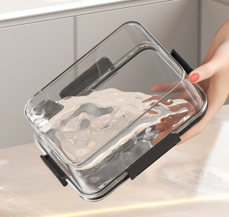 Rectangle Clear Vacuum Food Storage Container Set Microwavable Pet Pp ...