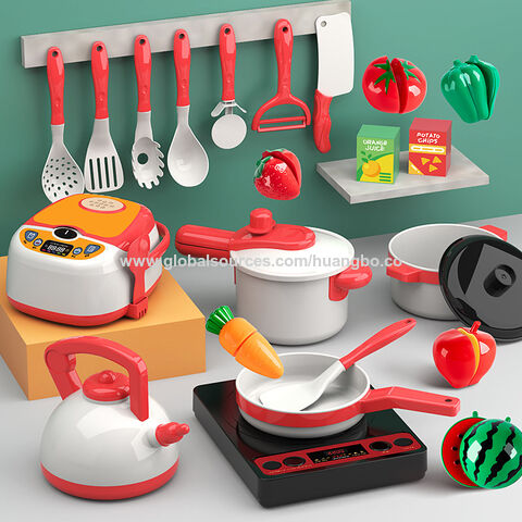 Ensemble de cuisine miniature pour enfants, jouet de simulation de cuisine pour couper les fruits, ustensiles de cuisine pour garçons et filles