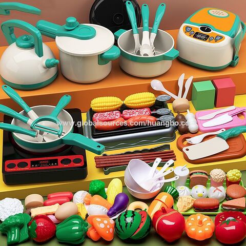 Ensemble de cuisine miniature pour enfants, jouet de simulation de cuisine pour couper les fruits, ustensiles de cuisine pour garçons et filles