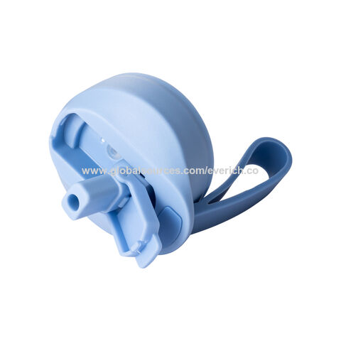 Botella de agua de acero inoxidable de doble pared de 532 ml (18 oz) con aislamiento al vacío, tapa con pajita deportiva y correa de silicona.