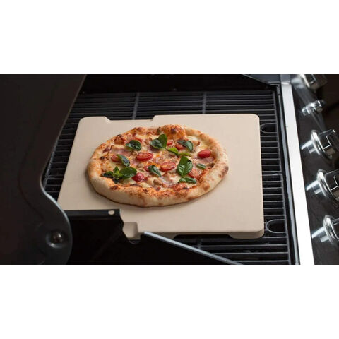 Piedra para pizza rectangular de cordierita cerámica para hornear y asar, piedra para pizza de alta calidad 2025