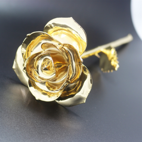 Bunga Mawar Asli Celup Emas 24k untuk Hadiah Premium Grosir