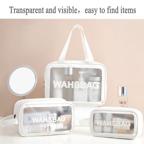 Travel Storage Makeup Bag Women PVC Cosmetic Portable Bag Transparent Make Up Case