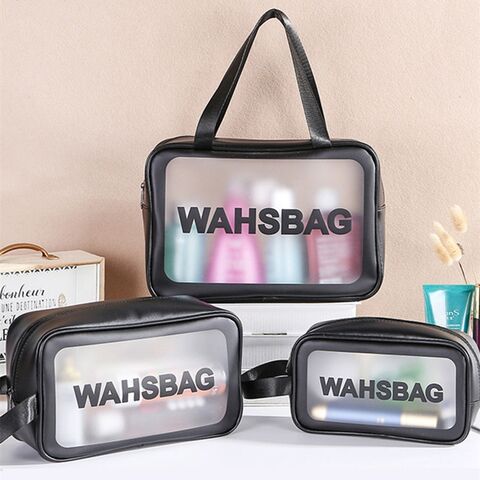 Travel Storage Makeup Bag Women PVC Cosmetic Portable Bag Transparent Make Up Case