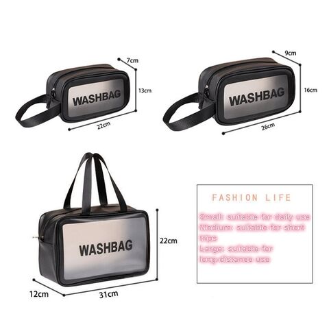 Travel Storage Makeup Bag Women PVC Cosmetic Portable Bag Transparent Make Up Case
