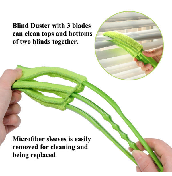 Window Blind Cleaner Duster Brush with 5 Microfiber Sleeves - Blind Cleaner Tools for Window Shutter supplier