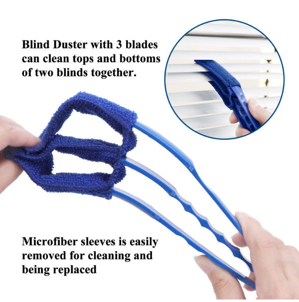Window Blind Cleaner Duster Brush with 5 Microfiber Sleeves - Blind Cleaner Tools for Window Shutter supplier