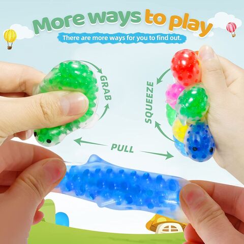 Mini Balles Anti-Stress Sensorielles avec Billes d'Eau Kawaii, Balles Anti-Stress à Offrir en Cadeau de Fin d'Année aux Étudiants