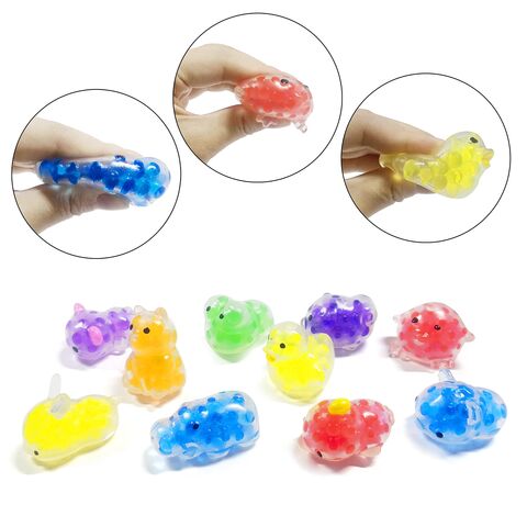 Mini Balles Anti-Stress Sensorielles avec Billes d'Eau Kawaii, Balles Anti-Stress à Offrir en Cadeau de Fin d'Année aux Étudiants