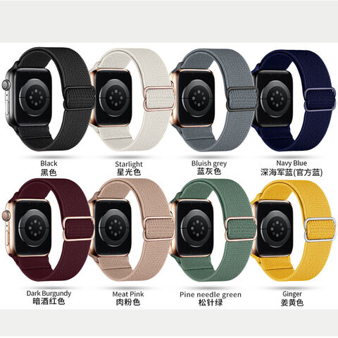 Bandas Elásticas de Nylon Ajustáveis, Pulseira de Nylon para Relógio, Pulseiras de Nylon para Smartwatch
