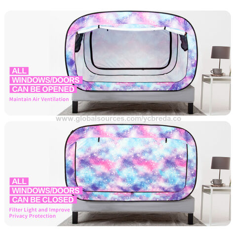 Cama Tent Twin Bed Canopy Tents Tienda de ensueño portátil para niños y adultos (Unicornio)