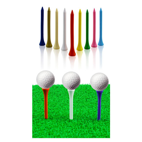 Tees de Golf Professionnels en Bois Naturel, Pack de Tees de Golf Multicolores