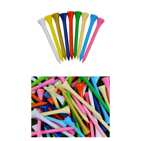 Tees de Golf Professionnels en Bois Naturel, Pack de Tees de Golf Multicolores