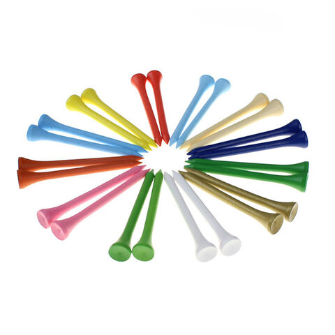 Tees de Golf Professionnels en Bois Naturel, Pack de Tees de Golf Multicolores
