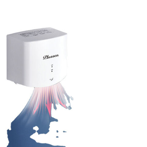 Secador de Manos Automático Compacto de Alta Velocidad, 110V 1400W, Color Plata - Ideal para Baños Comerciales