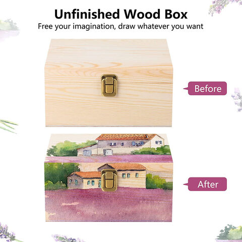 Geschenkboxen aus Holz - Große Erinnerungsbox für Andenken Dekorative Boxen mit Deckel
