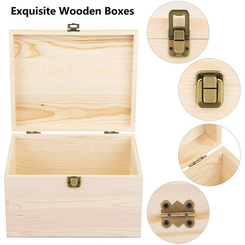 Geschenkboxen aus Holz - Große Erinnerungsbox für Andenken Dekorative Boxen mit Deckel