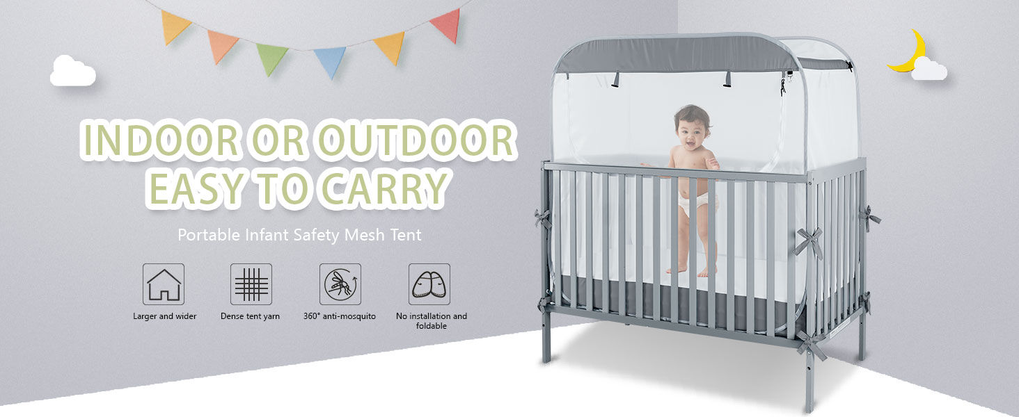 Hotsale Safety Pop Up Tent For Baby Crib,crib Tent Cover To Keep Baby ...
