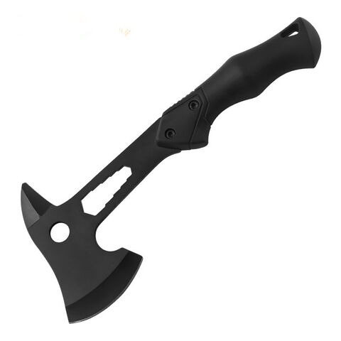 Machado Multifuncional com Lâmina de Aço Inoxidável com Óxido Preto e Cabo Antideslizante. Comprimento de 29 cm.