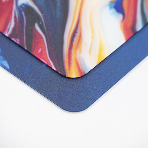 Mousepad de cristal moderado liso impermeable duro Vidrio-revestido de encargo del cojín de ratón en blanco para el juego de la PC