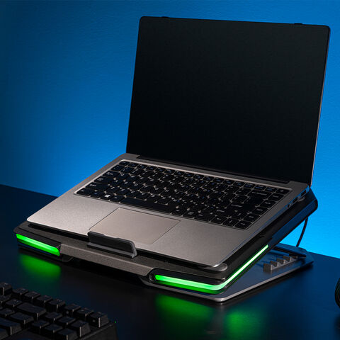 LCS02-1 Cooler RGB para Laptop com Ventoinha para Gaming, Notebook e Macbook Pro