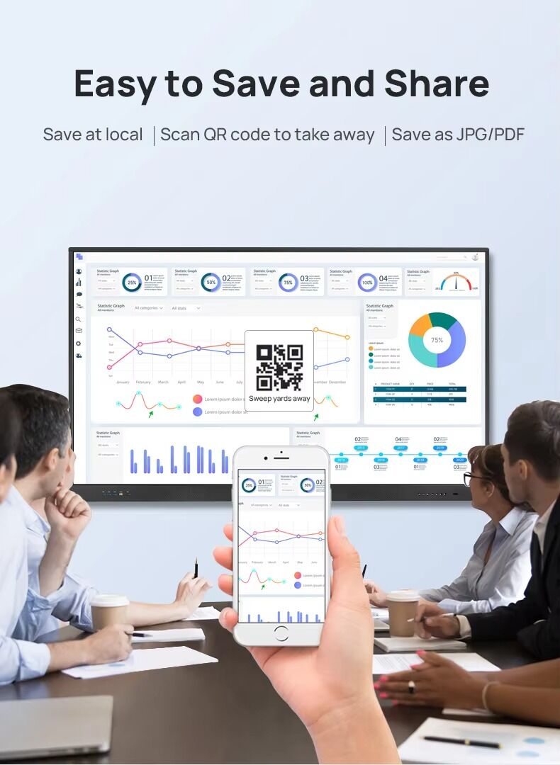 85 Inch Interactive Flat Panel 4k Smart Board 20 Points Touch Screen ...