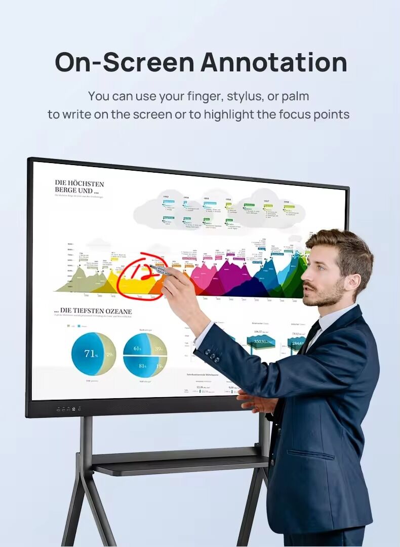 Buy China Wholesale Black Interactive Flat Panel Display 75 Inch Smart ...