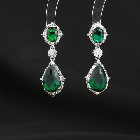 SISSLIA Brincos Longos de Noiva com Cristais Waterdrops Elegantes e da Moda para Mulheres, Brincos de Declaração para Casamentos, Acessórios de Joalheria