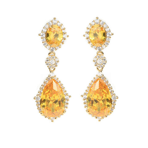 SISSLIA Brincos Longos de Noiva com Cristais Waterdrops Elegantes e da Moda para Mulheres, Brincos de Declaração para Casamentos, Acessórios de Joalheria