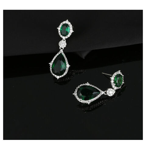 SISSLIA Brincos Longos de Noiva com Cristais Waterdrops Elegantes e da Moda para Mulheres, Brincos de Declaração para Casamentos, Acessórios de Joalheria