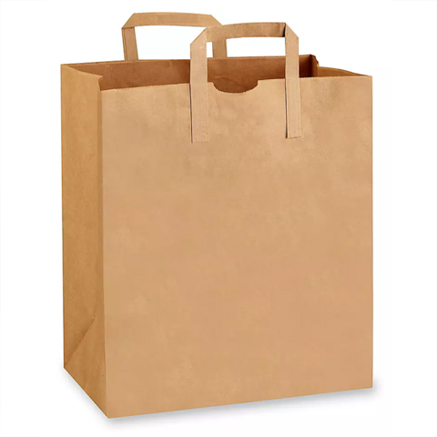 Benutzerdefinierte Kraftpapier-Tragetaschen für Lebensmittel, Supermärkte, Kleidung, biologisch abbaubare Papiertüten für Snacks