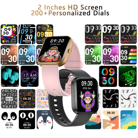 Smartwatch 2025 mit Bluetooth-Anruffunktion, Nachrichten-Push, Herzfrequenz-, Blutsauerstoff- und Blutdruckmessung – ideal für Sport und Gesundheit
