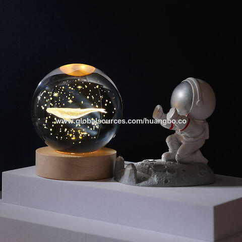 Caja de música con luz nocturna giratoria, lámpara de escritorio novedosa en 3D, pequeña lámpara de escritorio, luces de novedad para regalo al por mayor