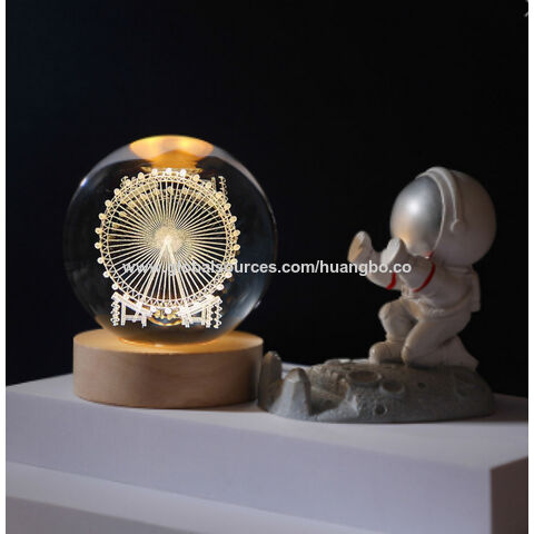 Caja de música con luz nocturna giratoria, lámpara de escritorio novedosa en 3D, pequeña lámpara de escritorio, luces de novedad para regalo al por mayor