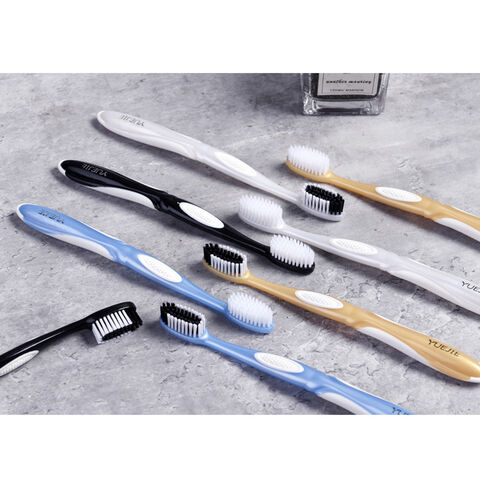 Cepillos de dientes para adultos, cerdas duras, cepillo dental multicolor firme, cabeza grande, manual, para viaje