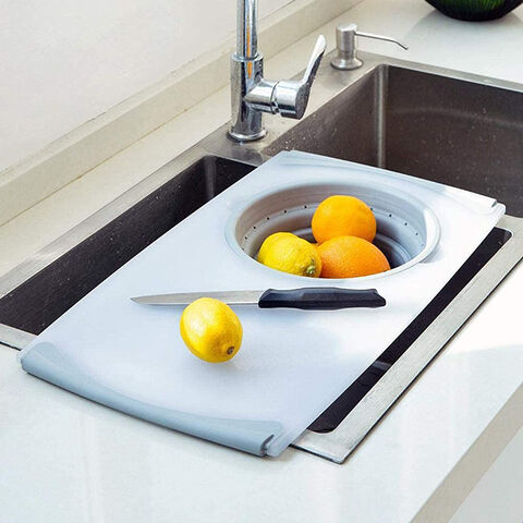 Tabla de Cortar Universal Innovadora Multifuncional para Cocina con Barra Antigoteo - Tabla de Cortar Profesional para B2B