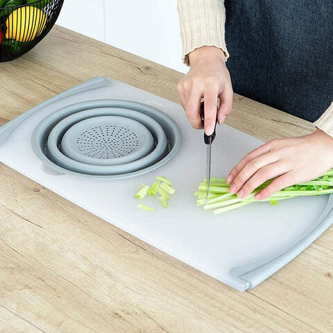 Tabla de Cortar Universal Innovadora Multifuncional para Cocina con Barra Antigoteo - Tabla de Cortar Profesional para B2B
