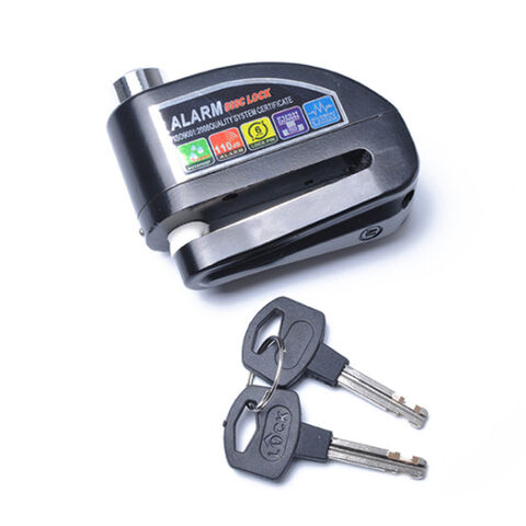 Alarma de bloqueo de disco con cable recordatorio de 1.5M, candado antirrobo impermeable para motocicleta con alarma