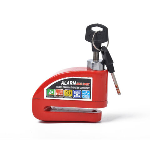Alarma de bloqueo de disco con cable recordatorio de 1.5M, candado antirrobo impermeable para motocicleta con alarma