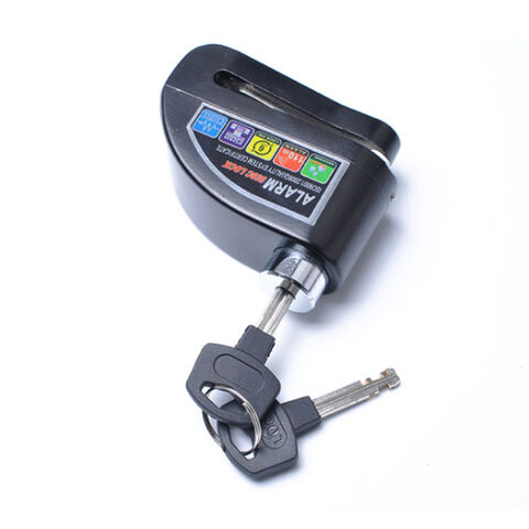 Alarma de bloqueo de disco con cable recordatorio de 1.5M, candado antirrobo impermeable para motocicleta con alarma